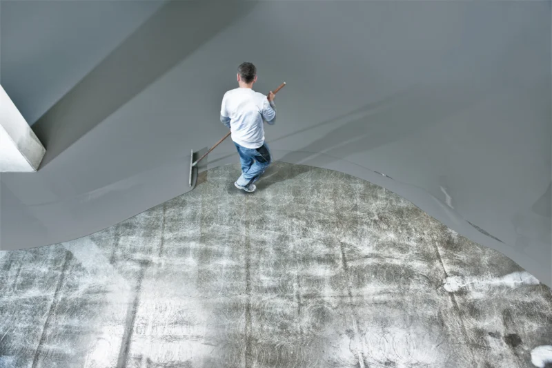 Verlaufsbeschichtung auf Epoxidharzgrundierung